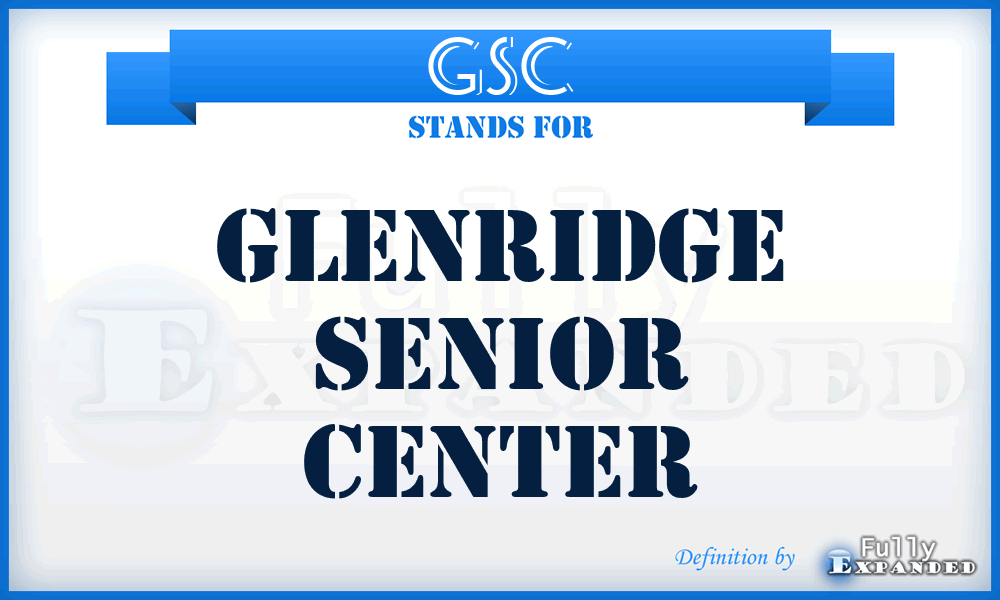 GSC - Glenridge Senior Center