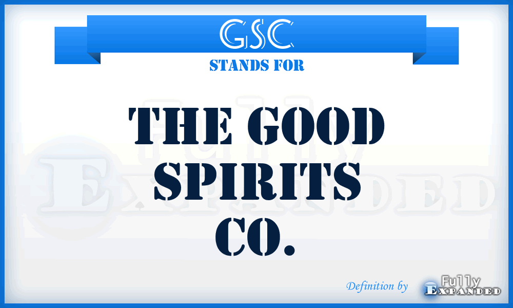 GSC - The Good Spirits Co.