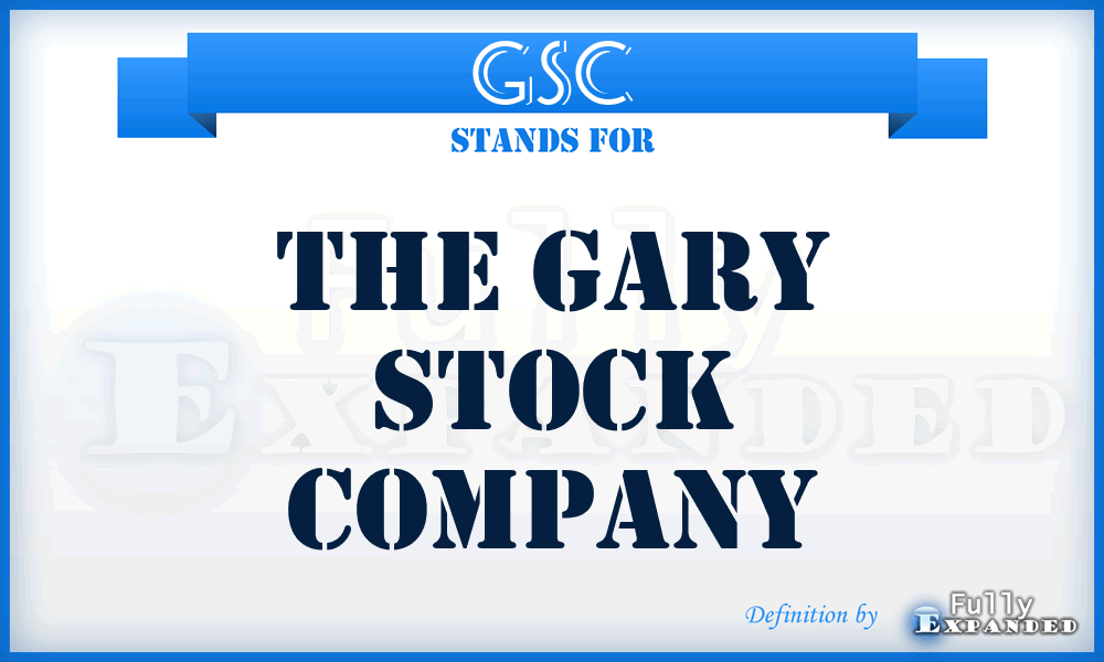 GSC - The Gary Stock Company