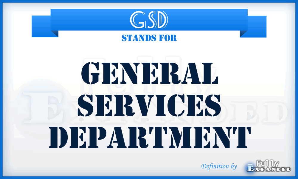 GSD - General Services Department