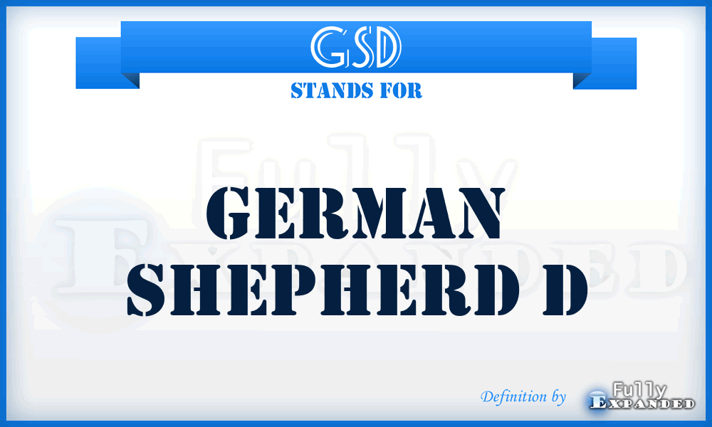 GSD - German Shepherd D