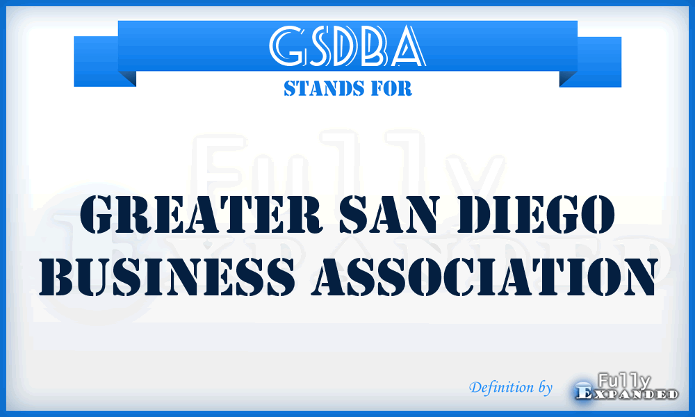 GSDBA - Greater San Diego Business Association