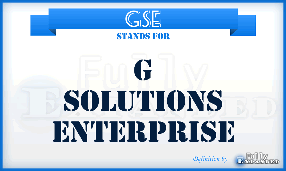 GSE - G Solutions Enterprise
