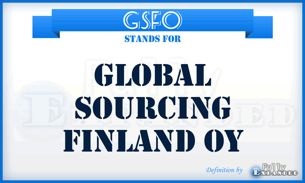GSFO - Global Sourcing Finland Oy
