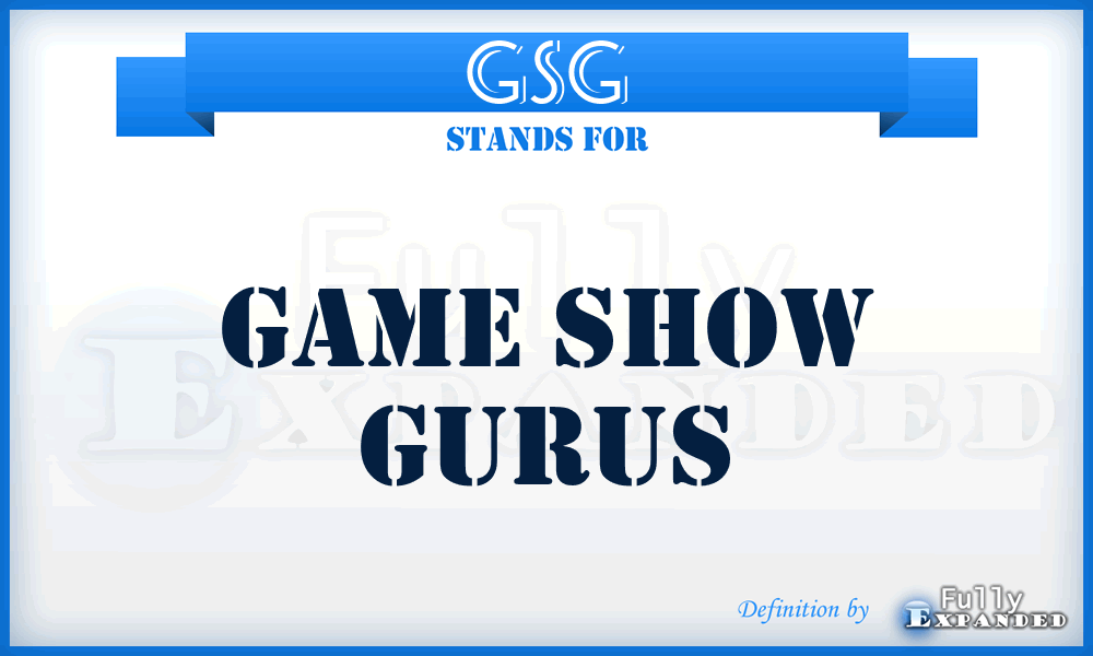 GSG - Game Show Gurus