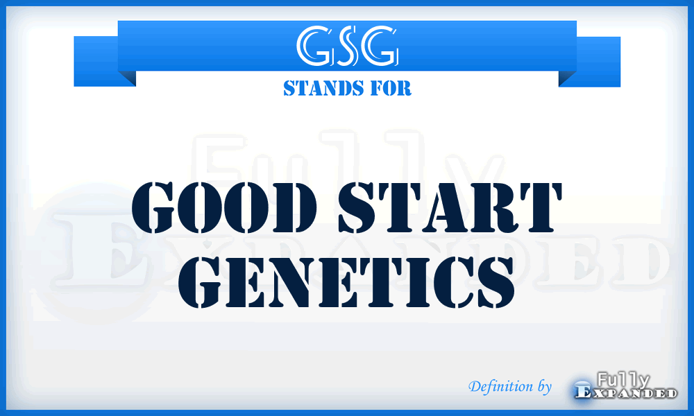 GSG - Good Start Genetics