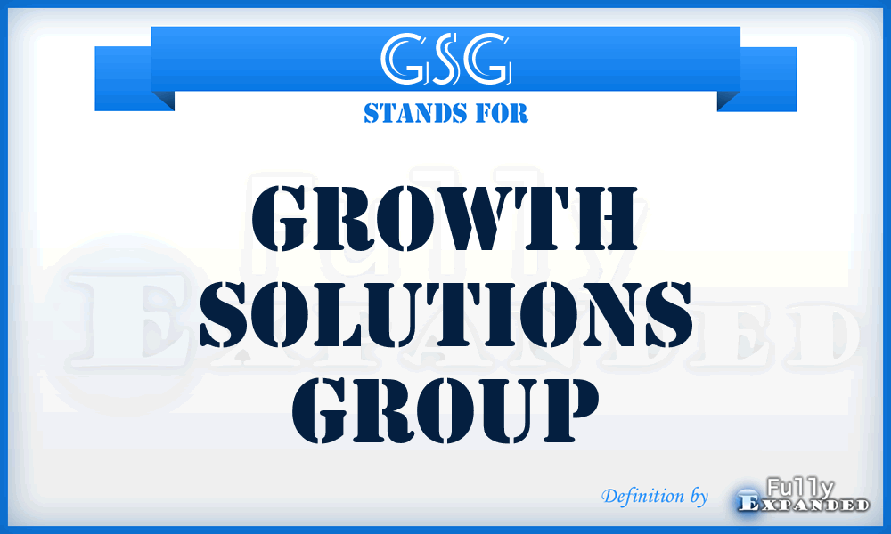 GSG - Growth Solutions Group
