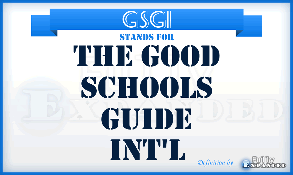 GSGI - The Good Schools Guide Int'l