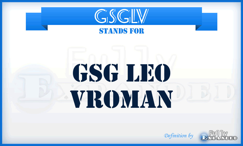 GSGLV - GSG Leo Vroman