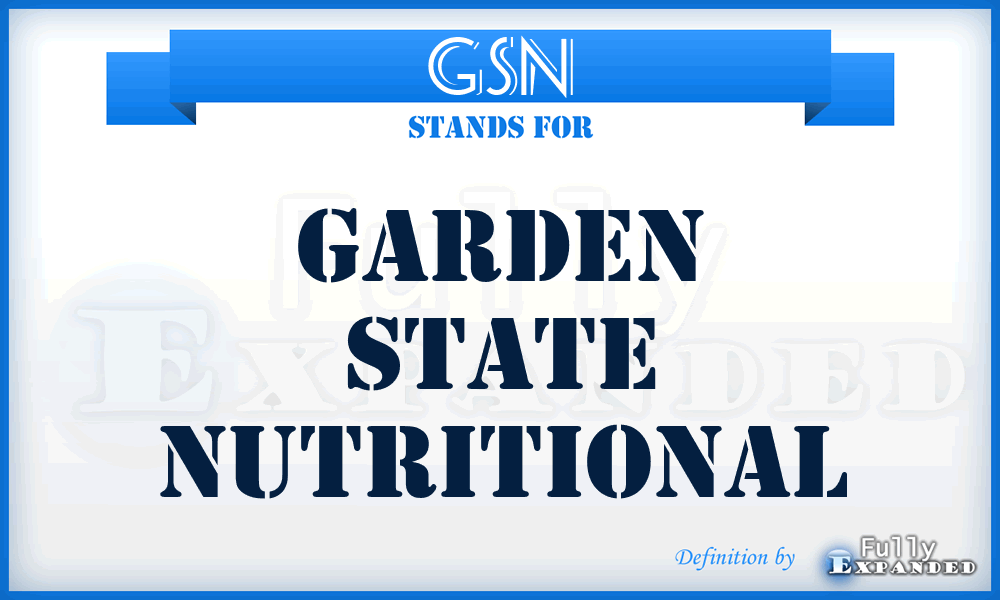 GSN - Garden State Nutritional