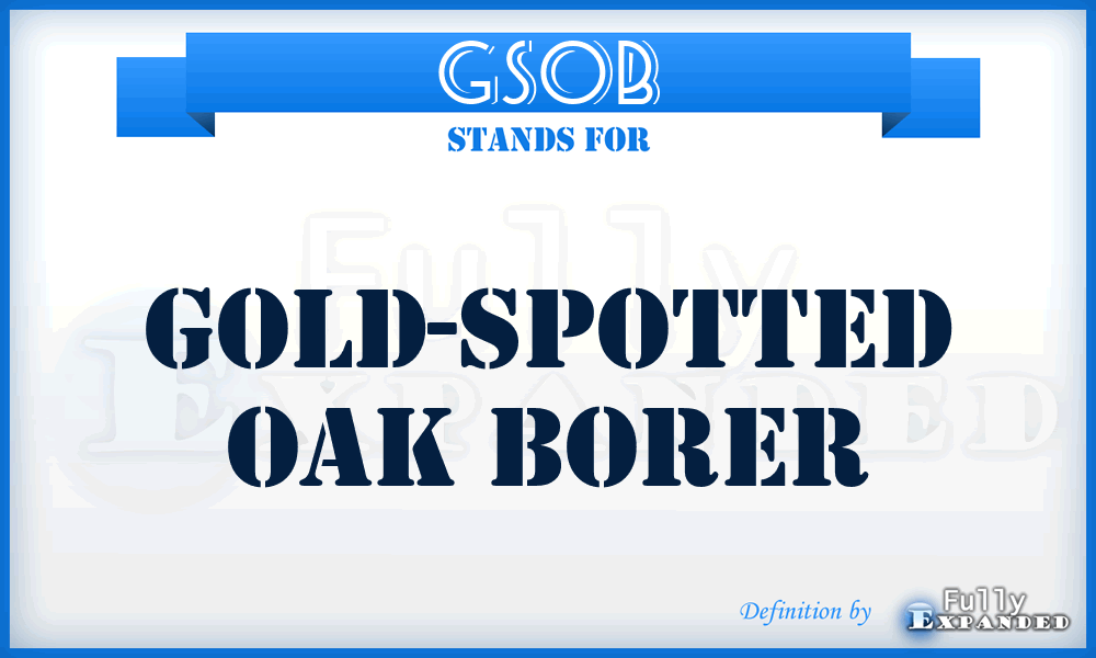 GSOB - Gold-Spotted Oak Borer