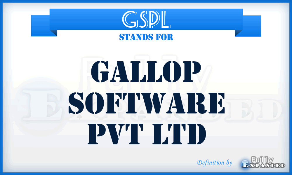 GSPL - Gallop Software Pvt Ltd