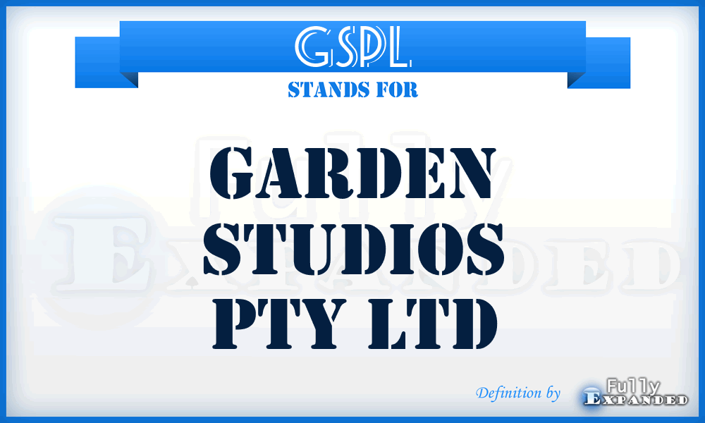 GSPL - Garden Studios Pty Ltd
