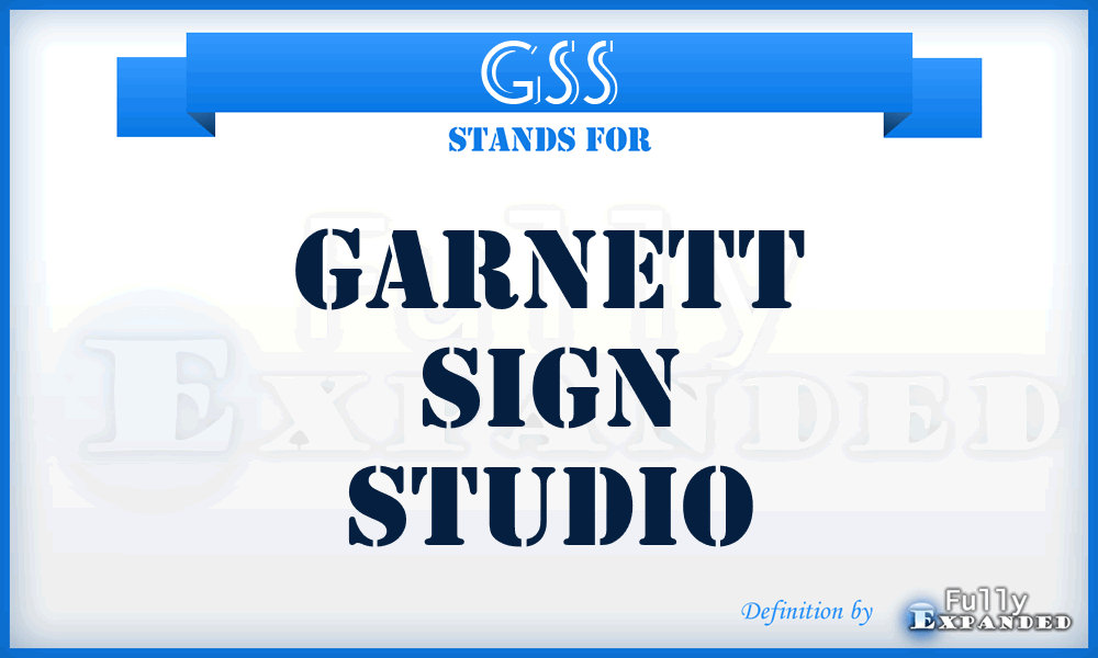 GSS - Garnett Sign Studio