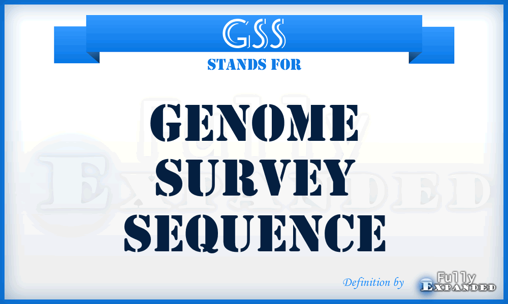 GSS - Genome Survey Sequence