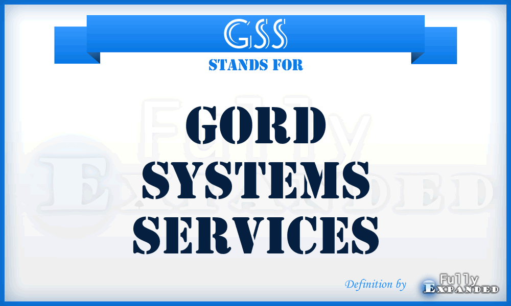 GSS - Gord Systems Services