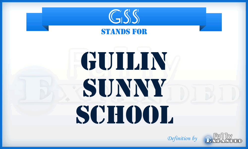 GSS - Guilin Sunny School