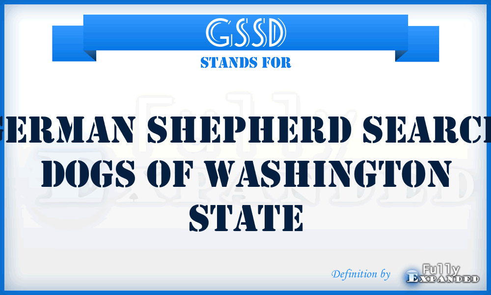 GSSD - German Shepherd Search Dogs of Washington State