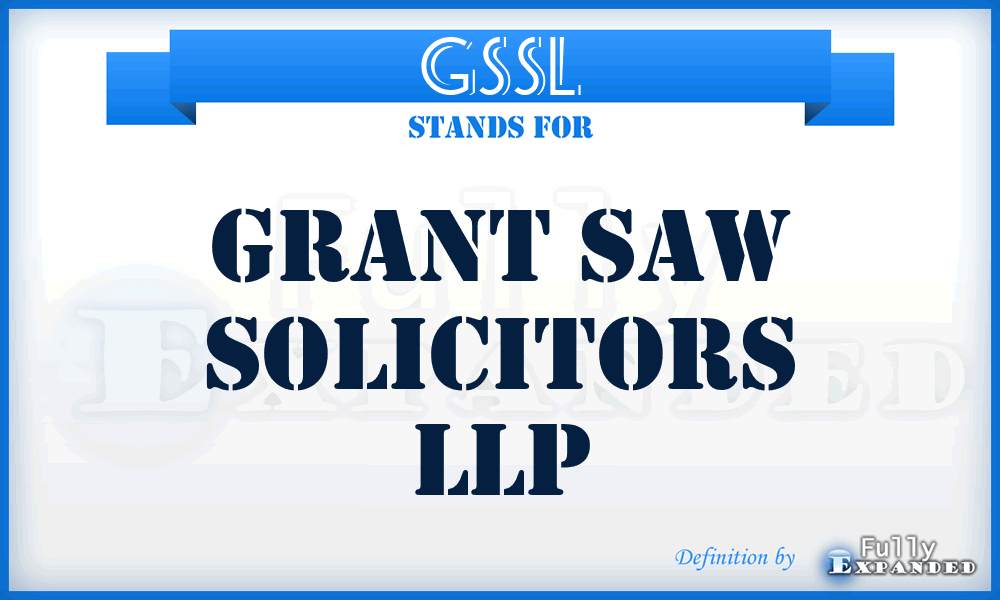 GSSL - Grant Saw Solicitors LLP