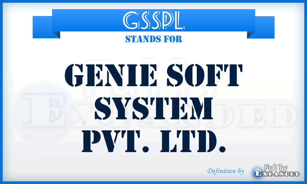 GSSPL - Genie Soft System Pvt. Ltd.