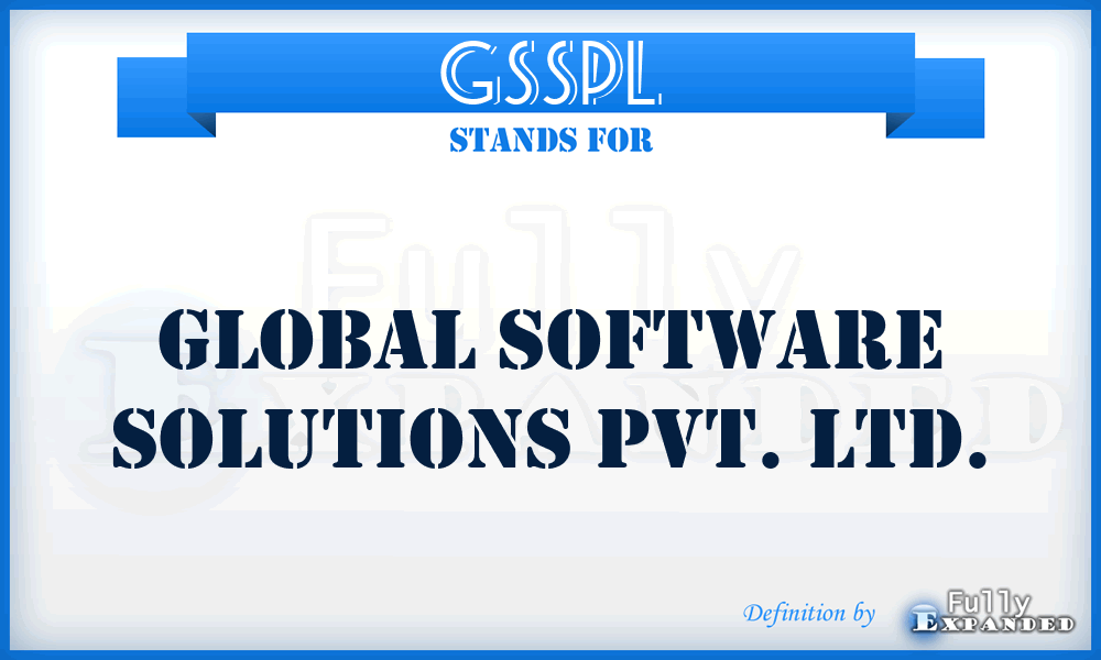 GSSPL - Global Software Solutions Pvt. Ltd.