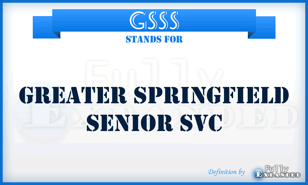 GSSS - Greater Springfield Senior Svc
