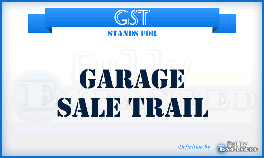 GST - Garage Sale Trail