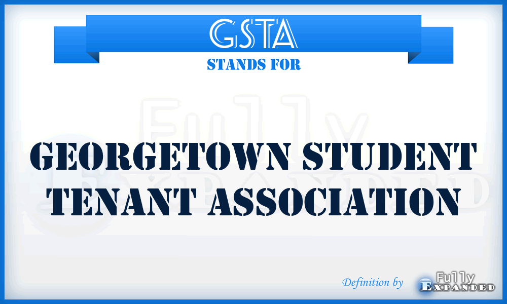 GSTA - Georgetown Student Tenant Association