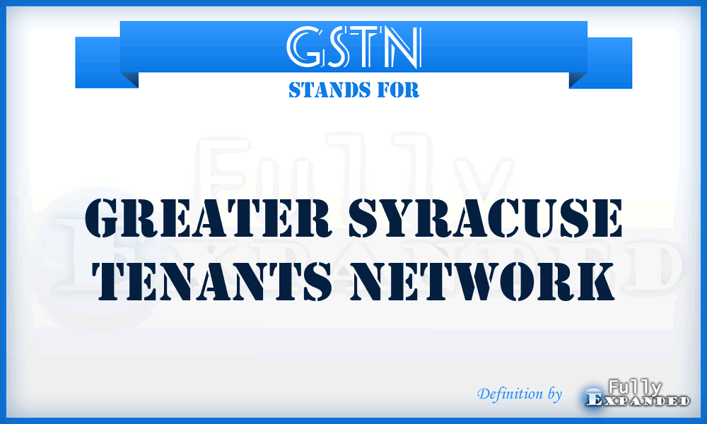 GSTN - Greater Syracuse Tenants Network