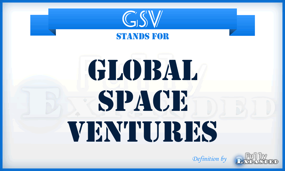 GSV - Global Space Ventures