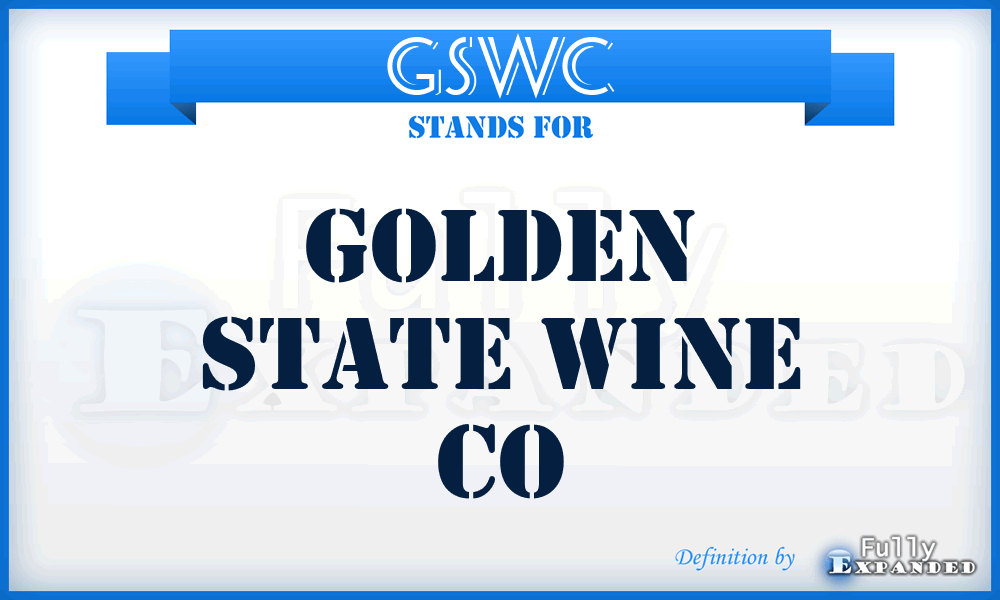GSWC - Golden State Wine Co