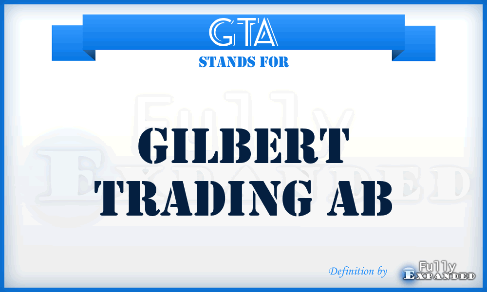 GTA - Gilbert Trading Ab