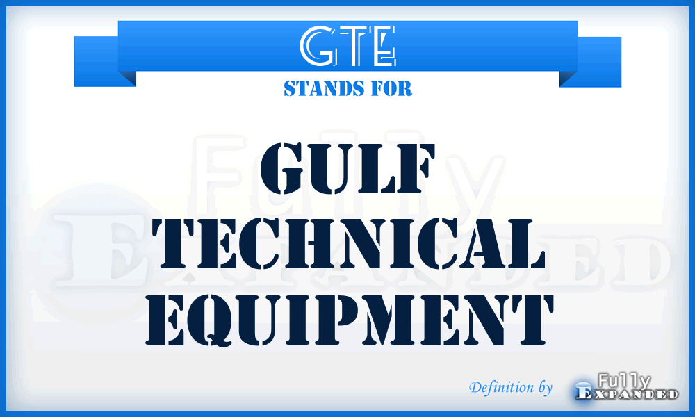 GTE - Gulf Technical Equipment