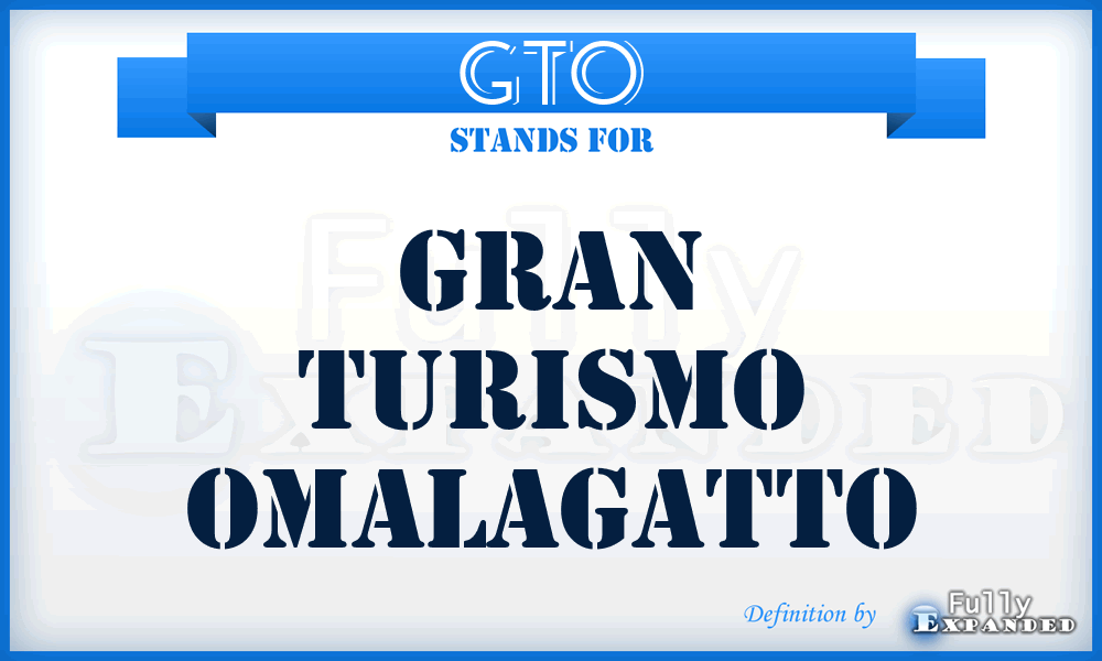GTO - Gran Turismo Omalagatto