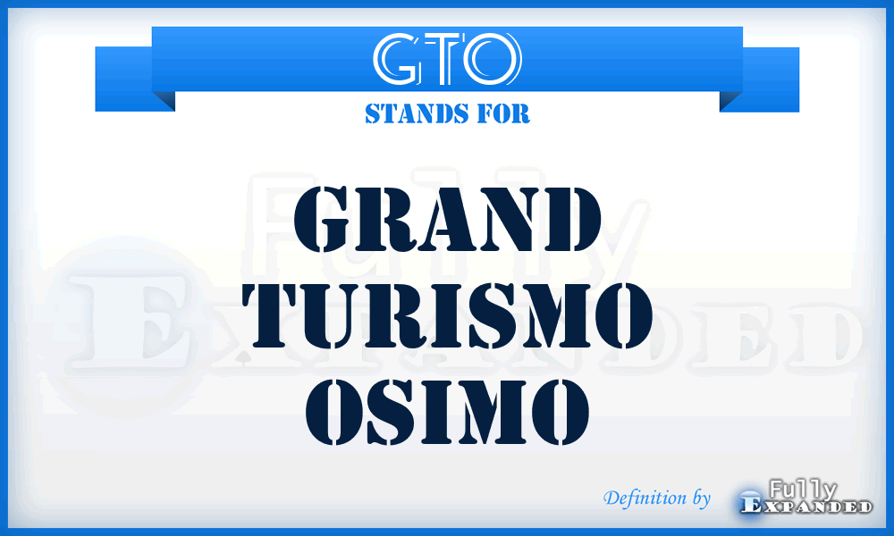 GTO - Grand Turismo Osimo