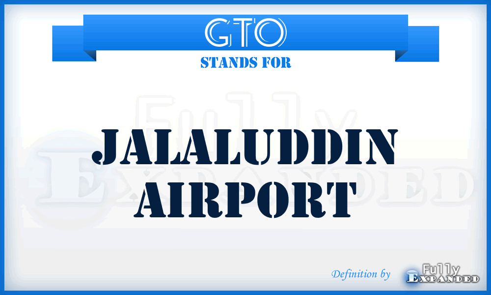 GTO - Jalaluddin airport