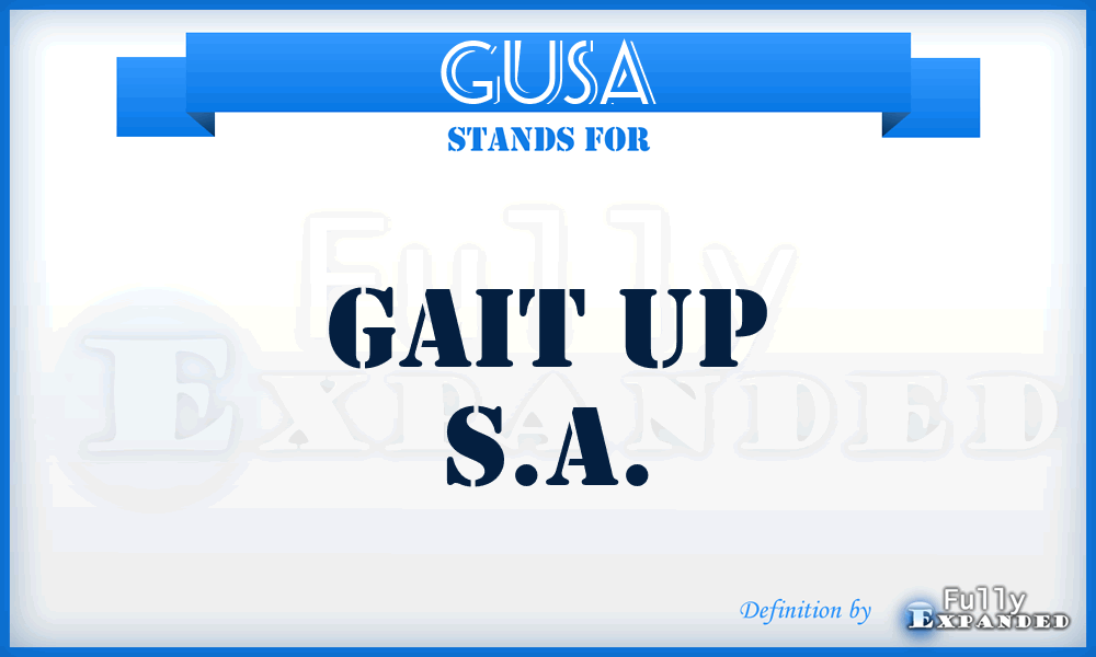 GUSA - Gait Up S.A.