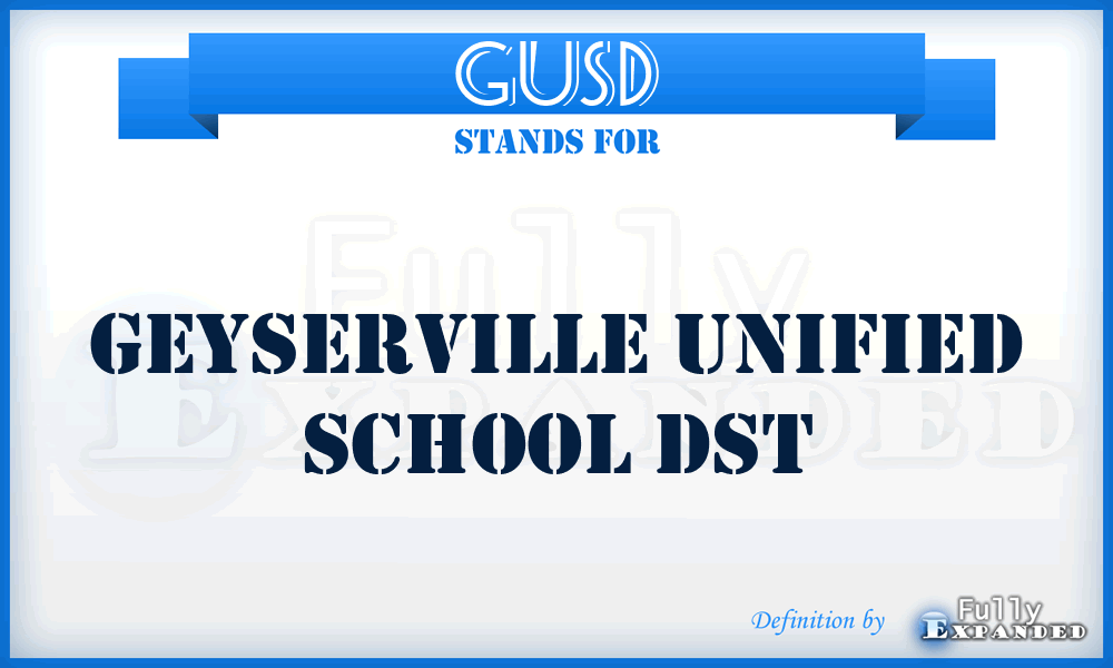 GUSD - Geyserville Unified School Dst