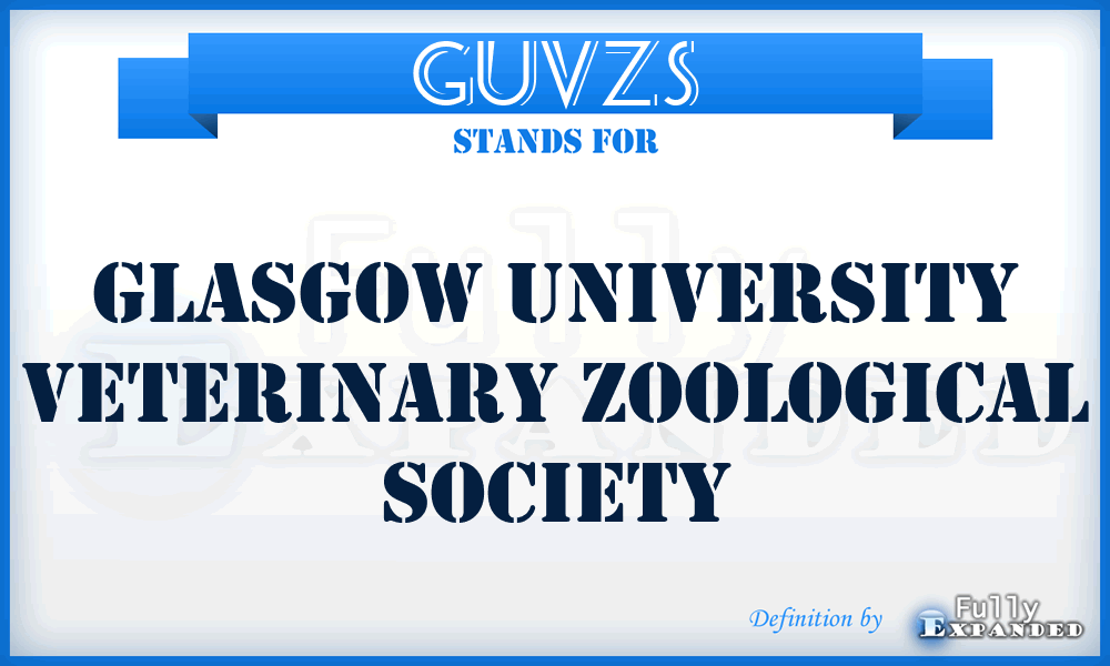 GUVZS - Glasgow University Veterinary Zoological Society