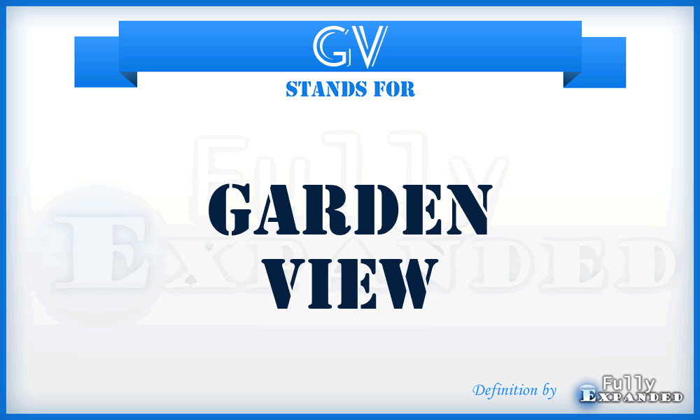 GV - Garden View
