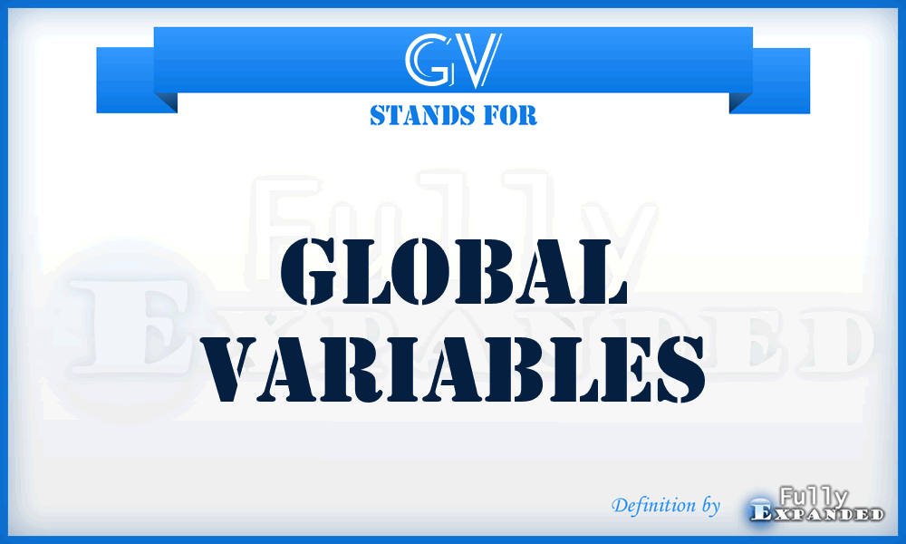 GV - Global Variables