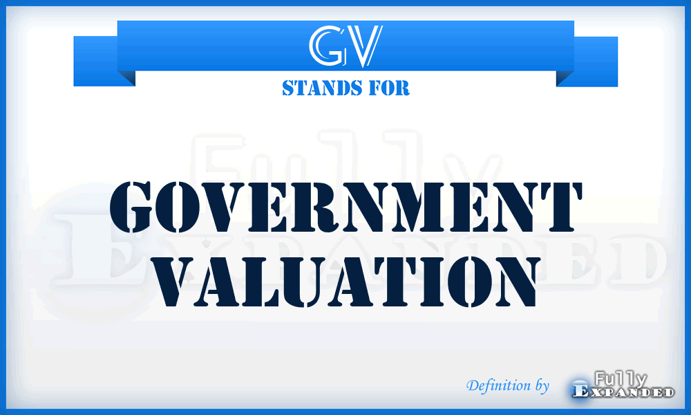 GV - Government Valuation