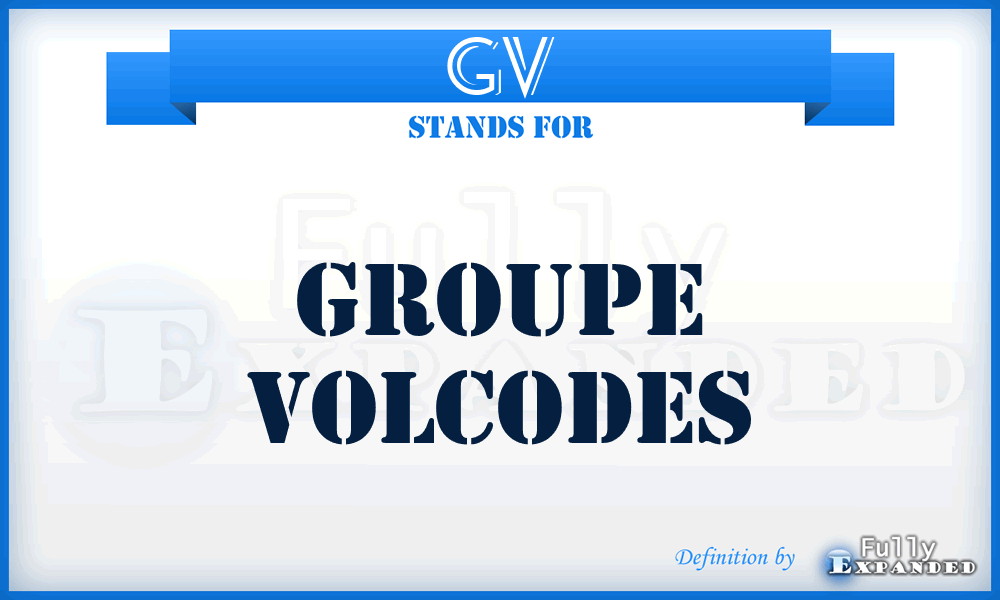 GV - Groupe Volcodes