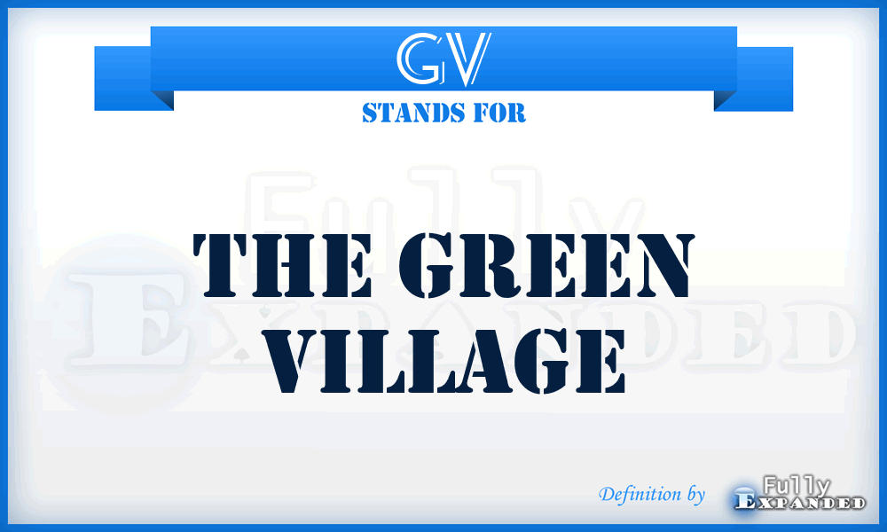 GV - The Green Village