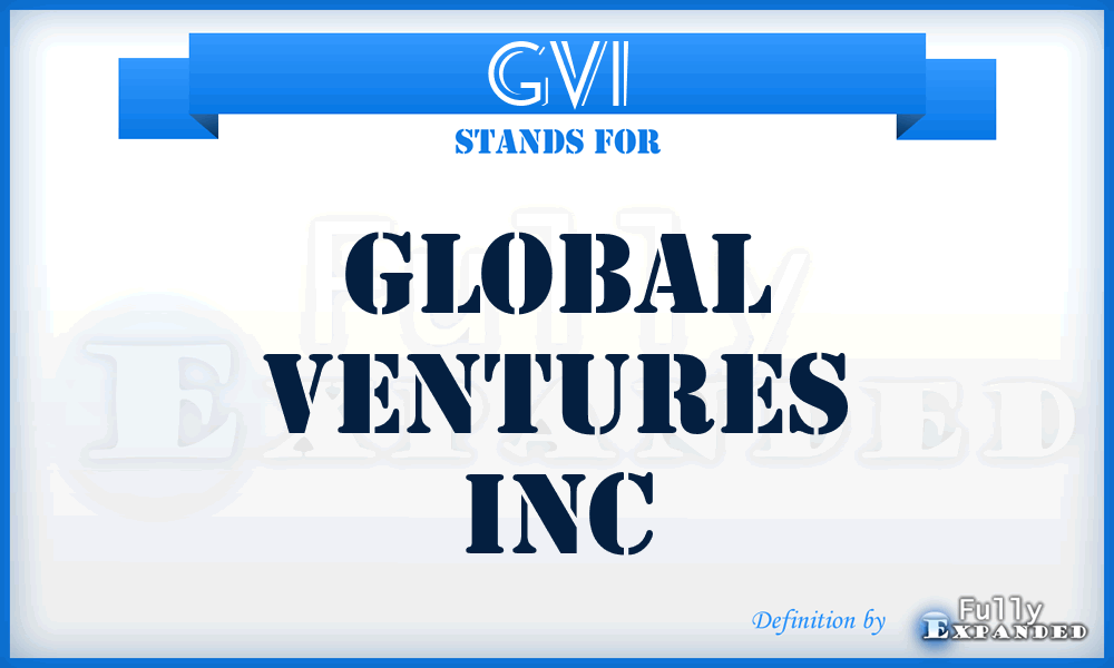 GVI - Global Ventures Inc