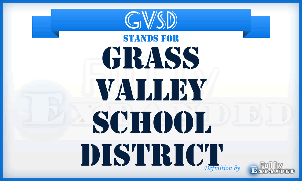 GVSD - Grass Valley School District