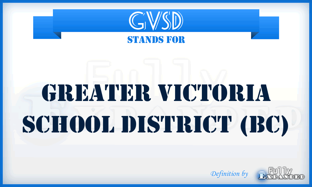 GVSD - Greater Victoria School District (BC)