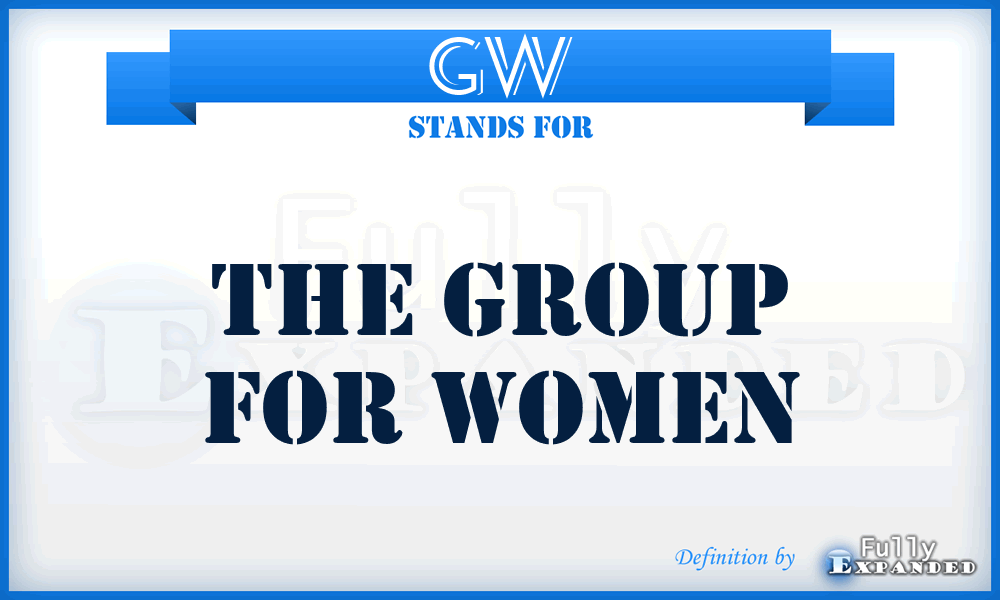 GW - The Group for Women