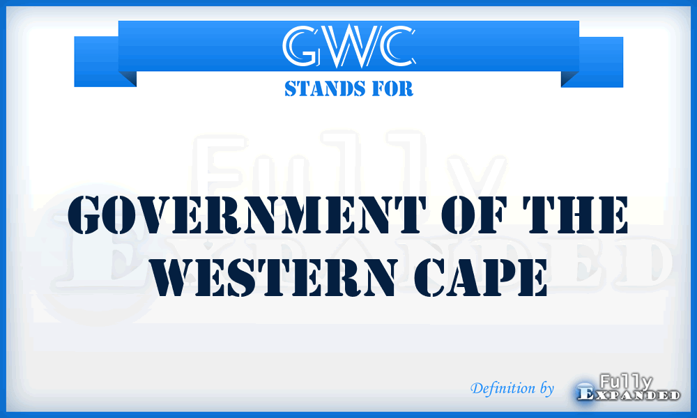 GWC - Government of the Western Cape