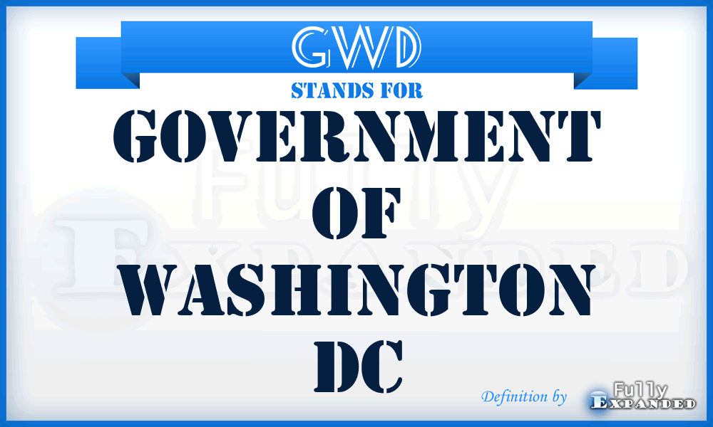 GWD - Government of Washington Dc